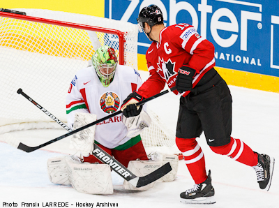 Ryan Getzlaf et Dmitri Milchakov