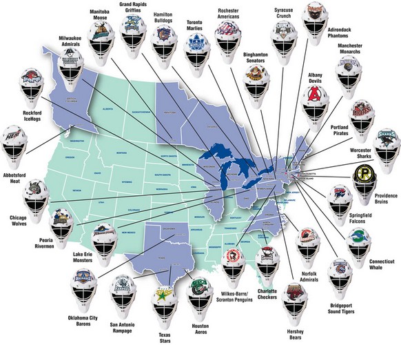 Carte des Equipes AHL