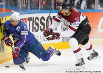 Lettonie – France, EIHC tournoi de Bled, Slovénie