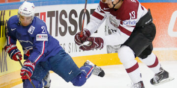 Lettonie – France, EIHC tournoi de Bled, Slovénie