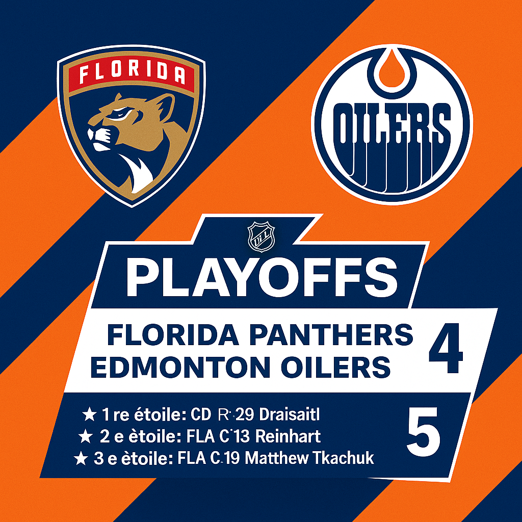 nhl playoffs 2025 match 4 resultat