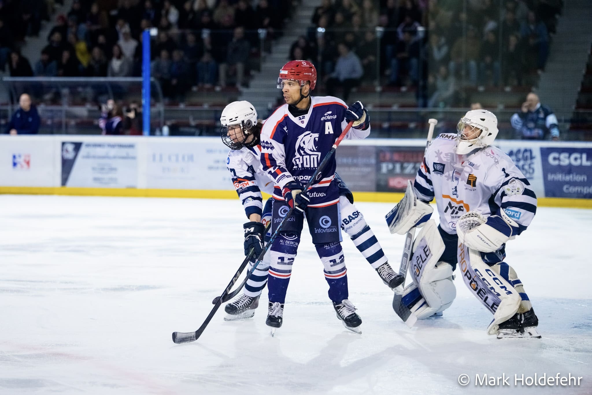 Match hockey Lyon vs Dunkerque playoffs D1 2026 patinoire Charlemagne