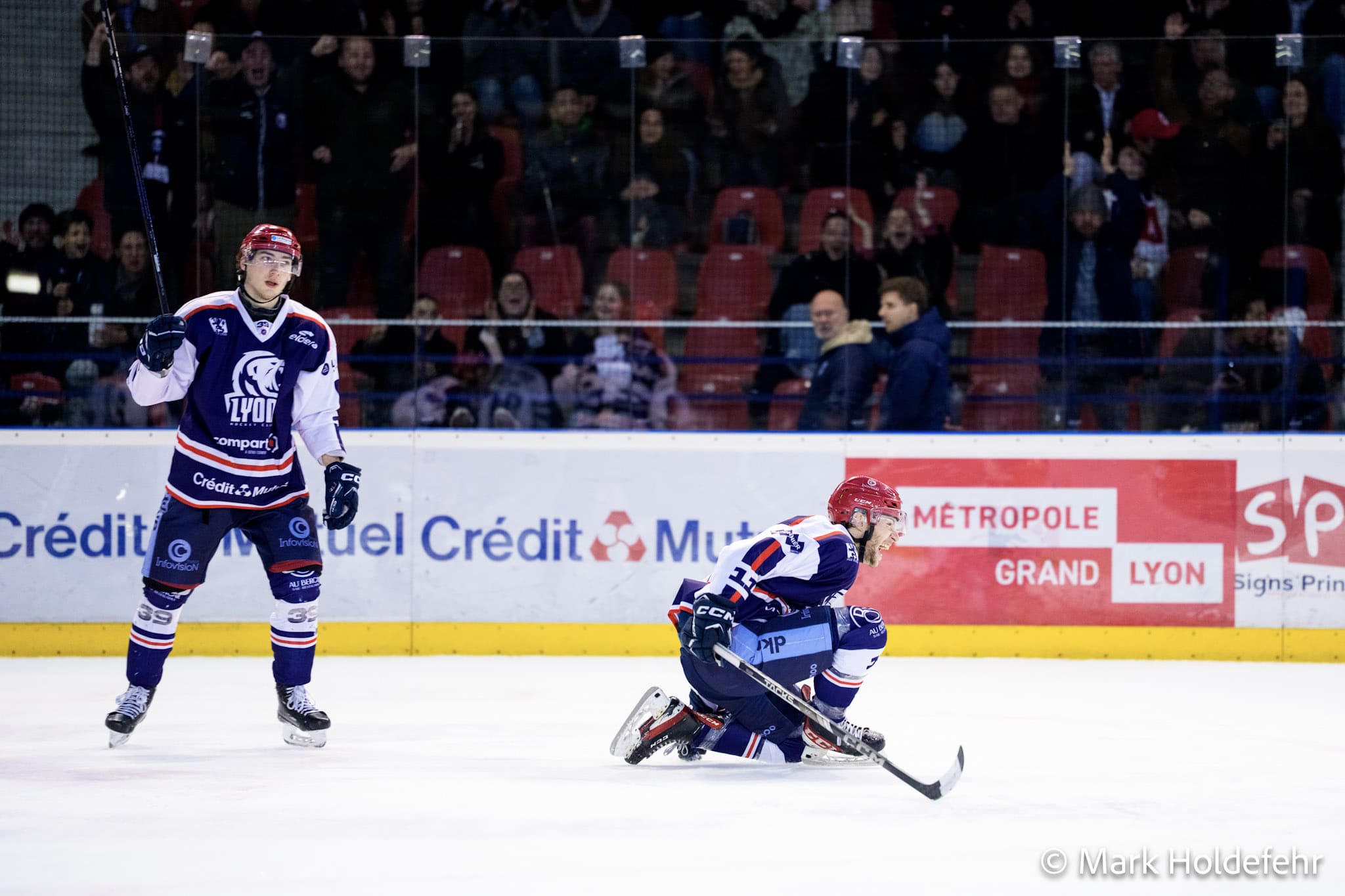 Match hockey Lyon vs Dunkerque playoffs D1 2026 patinoire Charlemagne