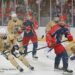 Joueurs de hockey sur glace en pleine action