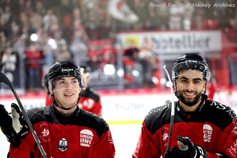 Charles Schmitt et Ilies Djemel (Amiens) face à Bordeaux au Coliséum, le 25 octobre 2026